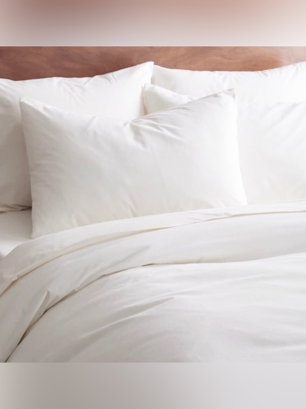 NWOT Quince Organic Brushed Cotton Queen White Pillowcases Set of 2